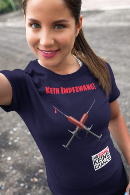 Kein Impfzwang - Frauen T-Shirt navy