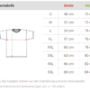Größentabelle Shirtigo Unisex Premium T-Shirt