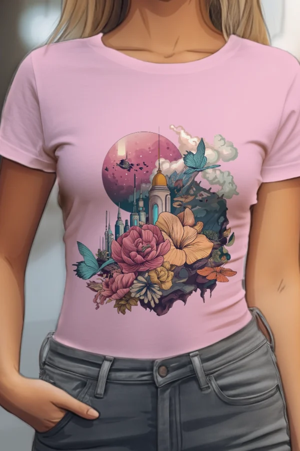 utopia-girl-shirt-pink-zoom Utopia - Damen Premium T-Shirt